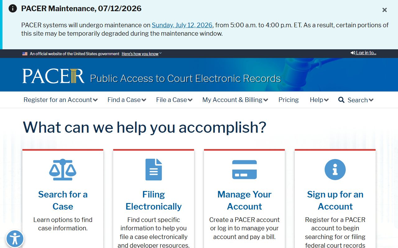 Taliaferro County Clerk of Superior Court federal PACER distinction