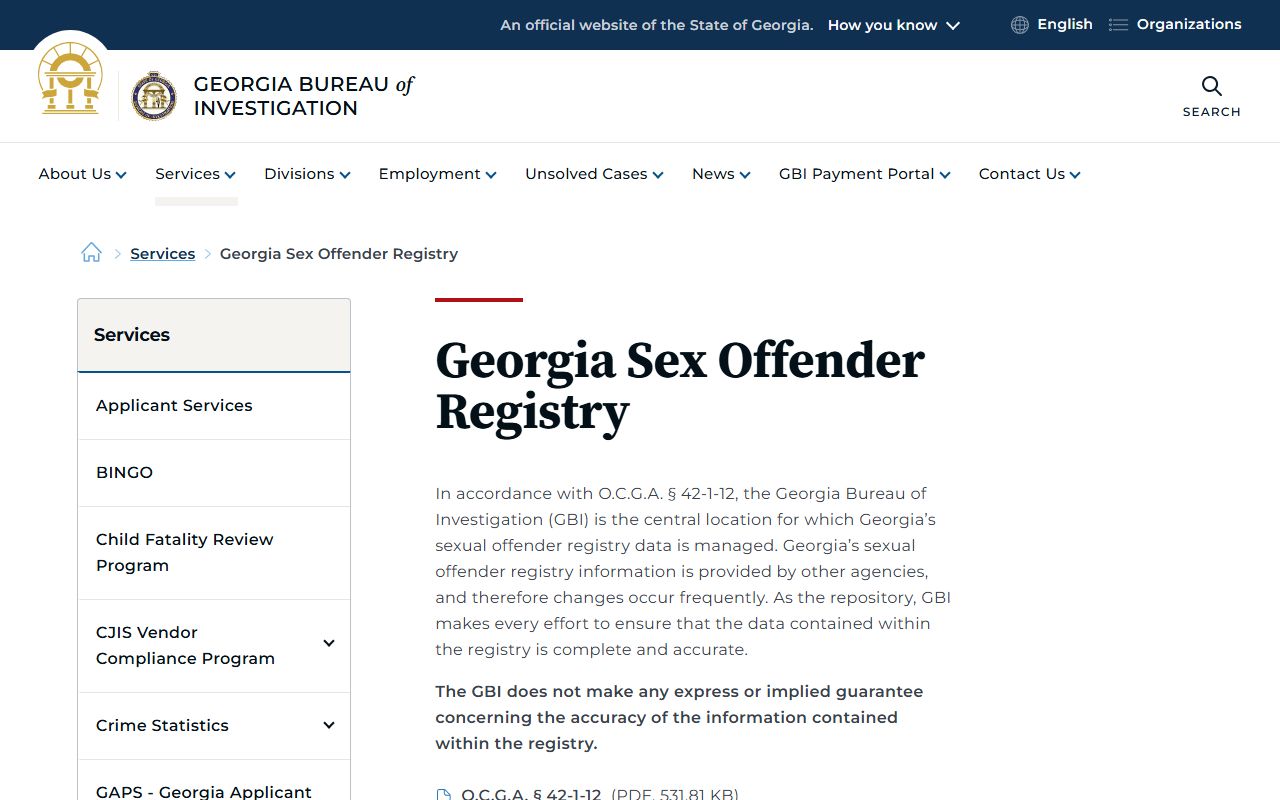 Taliaferro County arrest records and court charges Georgia Bureau of Investigation registry source