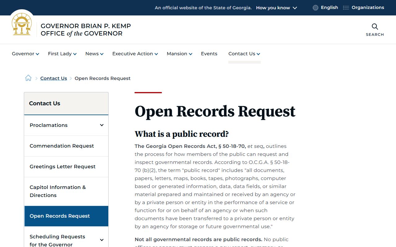 Taliaferro County court dockets Georgia open records request page