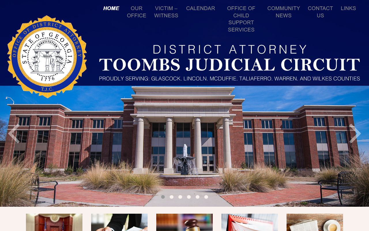Taliaferro County criminal court records Toombs Circuit District Attorney
