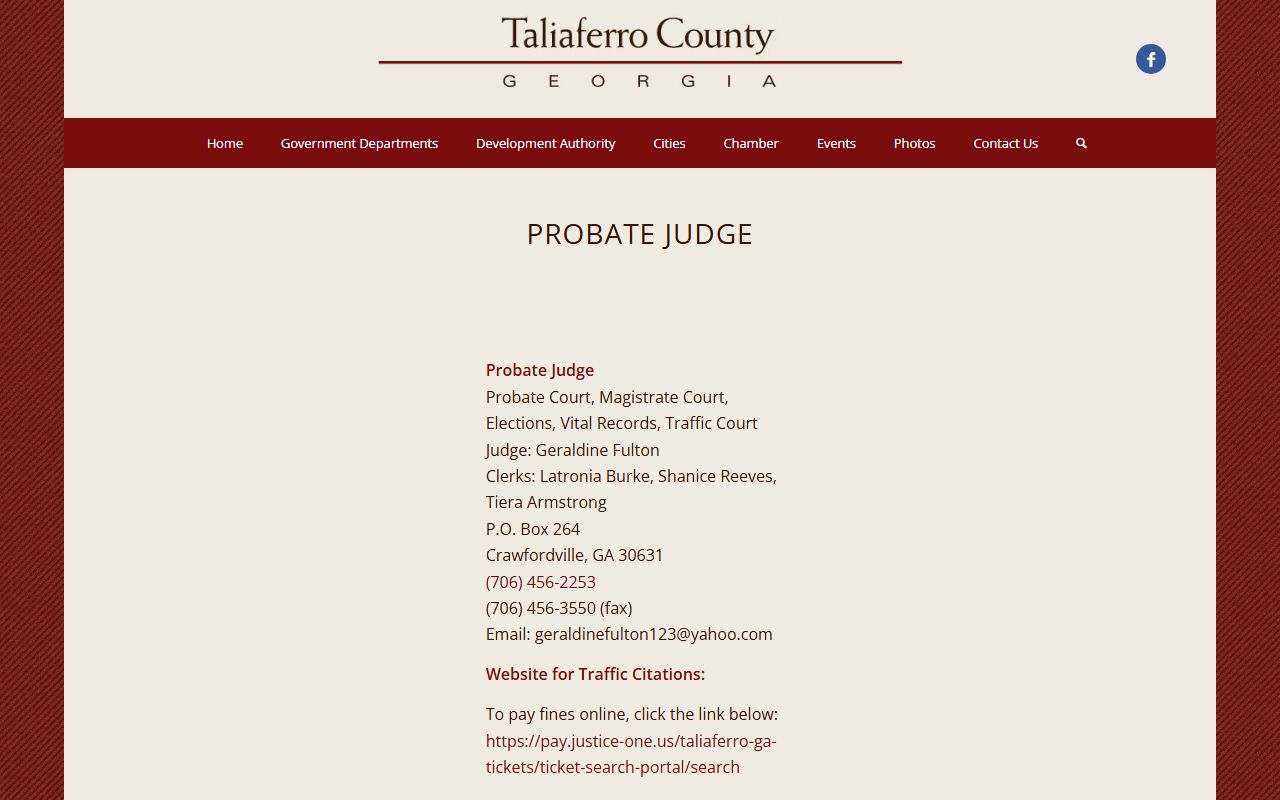 Taliaferro County marriage records probate judge page